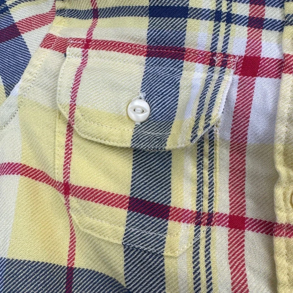 Ralph Lauren Kids Yellow Plaid Button Down Shirt Long Sleeve Cotton‎ 3 3T